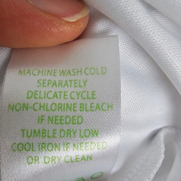 Lilly Pulitzer Marquette Shift Dress White Lace Tassel Hem Resort Timeless Sz M - Picture 9 of 10